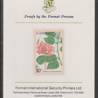 Kiribati 1981 Flowers 30c imperf proof mounted on Format International proof card, as SG142