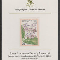 Kiribati 1981 Flowers 35c imperf proof mounted on Format International proof card, as SG143