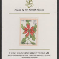 Kiribati 1981 Flowers 50c imperf proof mounted on Format International proof card, as SG144