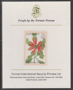 Kiribati 1981 Flowers 50c imperf proof mounted on Format International proof card, as SG144