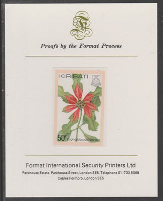 Kiribati 1981 Flowers 50c imperf proof mounted on Format International proof card, as SG144