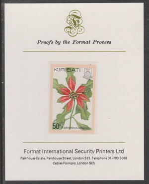 Kiribati 1981 Flowers 50c imperf proof mounted on Format International proof card, as SG144