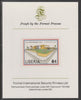 Liberia 1983 Opening of National Archives 6c imperf proof mounted on Format International proof card, as SG1555