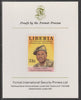 Liberia 1983 Third Anniversary 31c Thomas Gunkama Quiwonkpa imperf proof mounted on Format International proof card, as SG1552