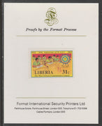 Liberia 1982 30th Anniversary of West African Examination Council 31c imperf proof mounted on Format International proof card, as SG 1518