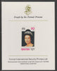 Bhutan 1978 Anniversaries - 25th Anniv of Coronation 20d imperf proof mounted on Format International proof card, as SG 383