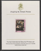 Bhutan 1982 Princess Diana's 21st Birthday 10n imperf proof mounted on Format International proof card, as SG 456
