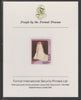 Bhutan 1982 Princess Diana's 21st Birthday 25n imperf proof mounted on Format International proof card, as SG 458