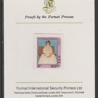 Bhutan 1982 Princess Diana's 21st Birthday 20n,(ex m/sheet) imperf proof mounted on Format International proof card, as SG MS459