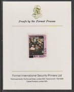 Bhutan 1984 Surcharged on Princess Diana's 21st Birthday 5n on 10n imperf proof mounted on Format International proof card, as SG 579