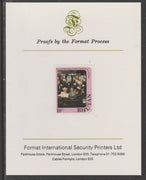 Bhutan 1982 Royal Baby overprint on Princess Diana's 21st Birthday 10n imperf proof mounted on Format International proof card, as SG 476