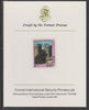 Bhutan 1982 Royal Baby overprint on Princess Diana's 21st Birthday 15n imperf proof mounted on Format International proof card, as SG 477