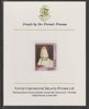 Bhutan 1982 Royal Baby overprint on Princess Diana's 21st Birthday 25n imperf proof mounted on Format International proof card, as SG 478