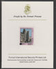 Bhutan 1984 Surcharged on Princess Diana's 21st Birthday 5n on 1n imperf proof mounted on Format International proof card, as SG 578