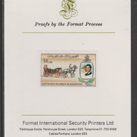 Mauritania 1981 Royal Wedding 14um imperf proof mounted on Format International proof card, as SG 701