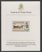 Mauritania 1981 Royal Wedding 14um imperf proof mounted on Format International proof card, as SG 701