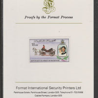 Mauritania 1981 Royal Wedding 18um imperf proof mounted on Format International proof card, as SG 702