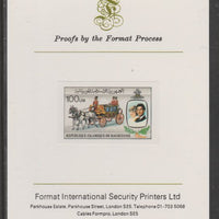 Mauritania 1981 Royal Wedding 100um (ex m/sheet) imperf proof mounted on Format International proof card, as SG MS704