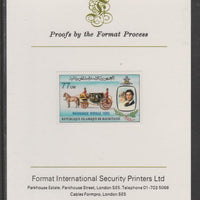 Mauritania 1982 Birth of Prince William opt on Royal Wedding 77um imperf proof mounted on Format International proof card, as SG 741