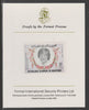 Mauritania 1982 Princess Diana's 21st Birthday 77um imperf proof mounted on Format International proof card, as SG 734