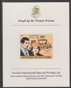 Ivory Coast 1982 Birth of Prince William opt on Royal Wedding 100f imperf proof mounted on Format International proof card, as SG 731