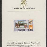 Niger Republic 1982 Birth of Prince William opt on Royal Wedding 200f imperf proof mounted on Format International proof card, as SG 906