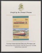 Bernera 1983 Locomotives #2 (DB Class EO3) 26p se-tenant imperf proof pair mounted on Format International proof card