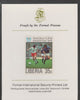 Liberia 1978 Football World Cup 35c imperf proof mounted on Format International proof card, as SG 1345