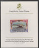 Liberia 1978 Progress in Aviation 2c Dornier DO-X Flying Boat imperf proof mounted on Format International proof card, as SG 1327