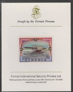 Liberia 1978 Progress in Aviation 2c Dornier DO-X Flying Boat imperf proof mounted on Format International proof card, as SG 1327
