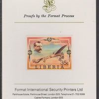 Liberia 1978 Progress in Aviation 35c Louis Bleriot & Monoplane imperf proof mounted on Format International proof card, as SG 1331