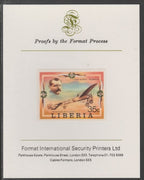 Liberia 1978 Progress in Aviation 35c Louis Bleriot & Monoplane imperf proof mounted on Format International proof card, as SG 1331
