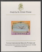 Liberia 1978 Progress in Aviation 3c Space Shuttle imperf proof mounted on Format International proof card, as SG 1328