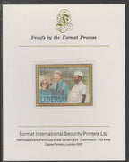 Liberia 1978 Visit by President Carter 25c imperf proof mounted on Format International proof card, as SG 1354