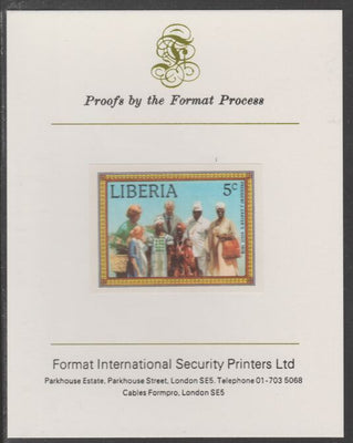 Liberia 1978 Visit by President Carter 5c imperf proof mounted on Format International proof card, as SG 1353