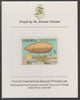 Liberia 1978 Zeppelin Anniversary 2c imperf proof mounted on Format International proof card, as SG 1334