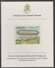 Liberia 1978 Zeppelin Anniversary 3c imperf proof mounted on Format International proof card, as SG 1335