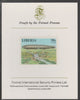 Liberia 1978 Zeppelin Anniversary 50c imperf proof mounted on Format International proof card, as SG 1339