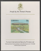 Liberia 1978 Zeppelin Anniversary 50c imperf proof mounted on Format International proof card, as SG 1339
