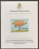 Liberia 1978 Zeppelin Anniversary 5c imperf proof mounted on Format International proof card, as SG 1336