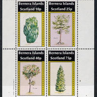 Bernera 1982 Trees (Yew, Beech, Rowan & Cypress) perf,set of 4 values (10p to 75p) unmounted mint