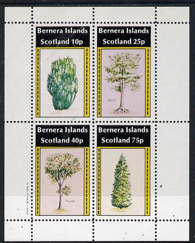 Bernera 1982 Trees (Yew, Beech, Rowan & Cypress) perf,set of 4 values (10p to 75p) unmounted mint