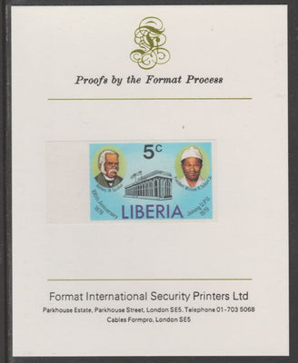 Liberia 1979 Centenary of Joining UPU 5c imperf proof mounted on Format International proof card, as SG 1367