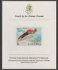 Liberia 1980 Lake Placid Winter Olympics 1c Ski Jumping imperf proof mounted on Format International proof card, as SG 1449