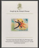 Liberia 1980 Lake Placid Winter Olympics 5c Pairs Figure Skating imperf proof mounted on Format International proof card, as SG 1450