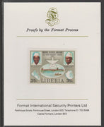 Liberia 1980 Mano River & UPU Anniversarys 35c imperf proof mounted on Format International proof card, as SG 1458