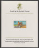 Liberia 1981 Combine Harvester 15c imperf proof mounted on Format International proof card, as SG 1506a
