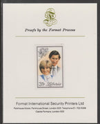 Liberia 1981 Royal Wedding 31c imperf proof mounted on Format International proof card, as SG 1490