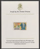Liberia 1981 Tie-dyed Cloth 41c imperf proof mounted on Format International proof card, as SG 1509