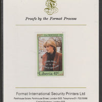 Liberia 1982 Birth of Prince William opt on Diana 21st Birthday 41c imperf proof mounted on Format International proof card, as SG 1545